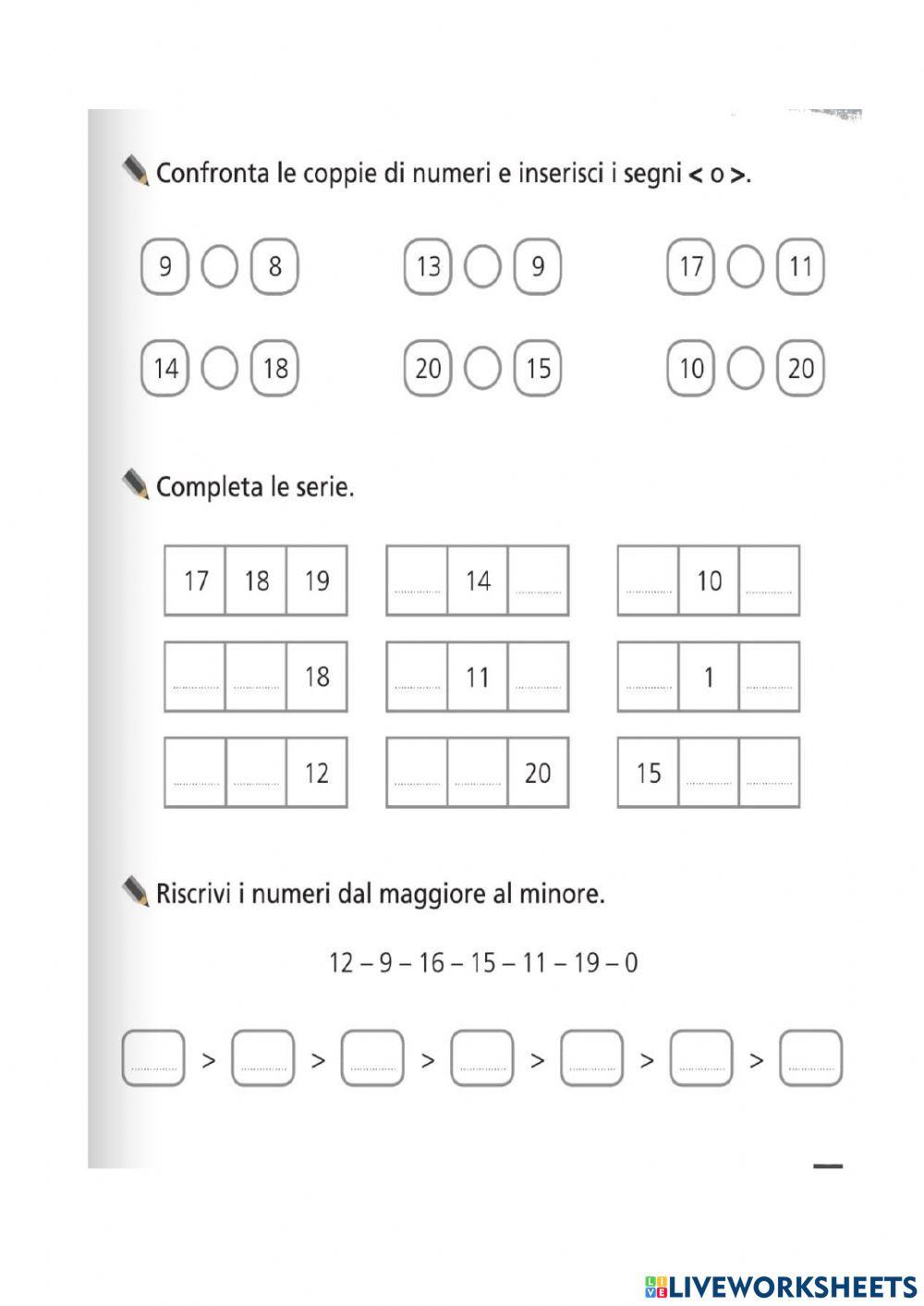 Inserisci i simboli corretti