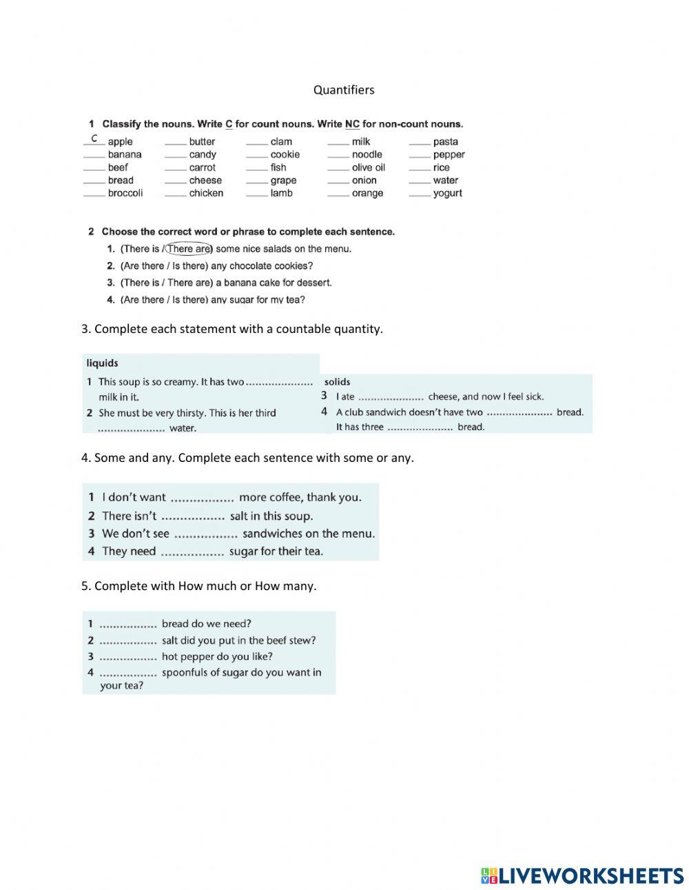 2201003 Quantifiers Teachervc Liveworksheets 2201003 Quantifiers Teachervc Liveworksheets