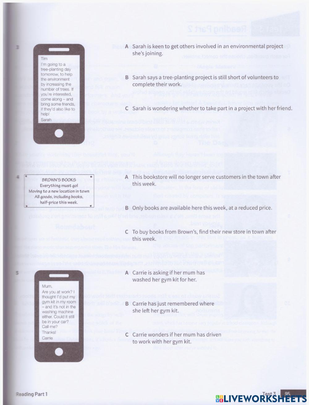 practice reading B1 level