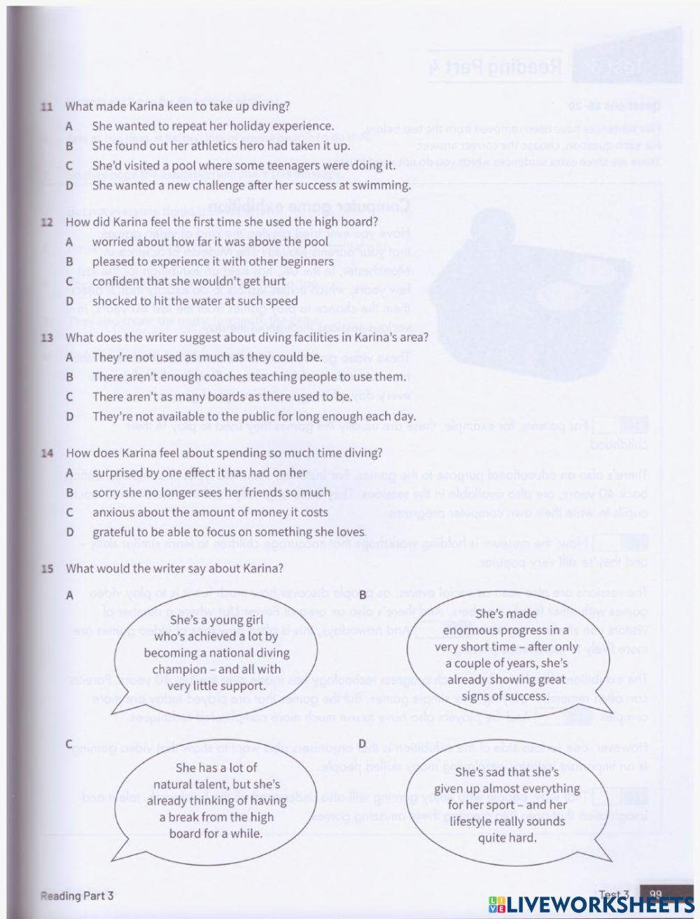 practice reading B1 level