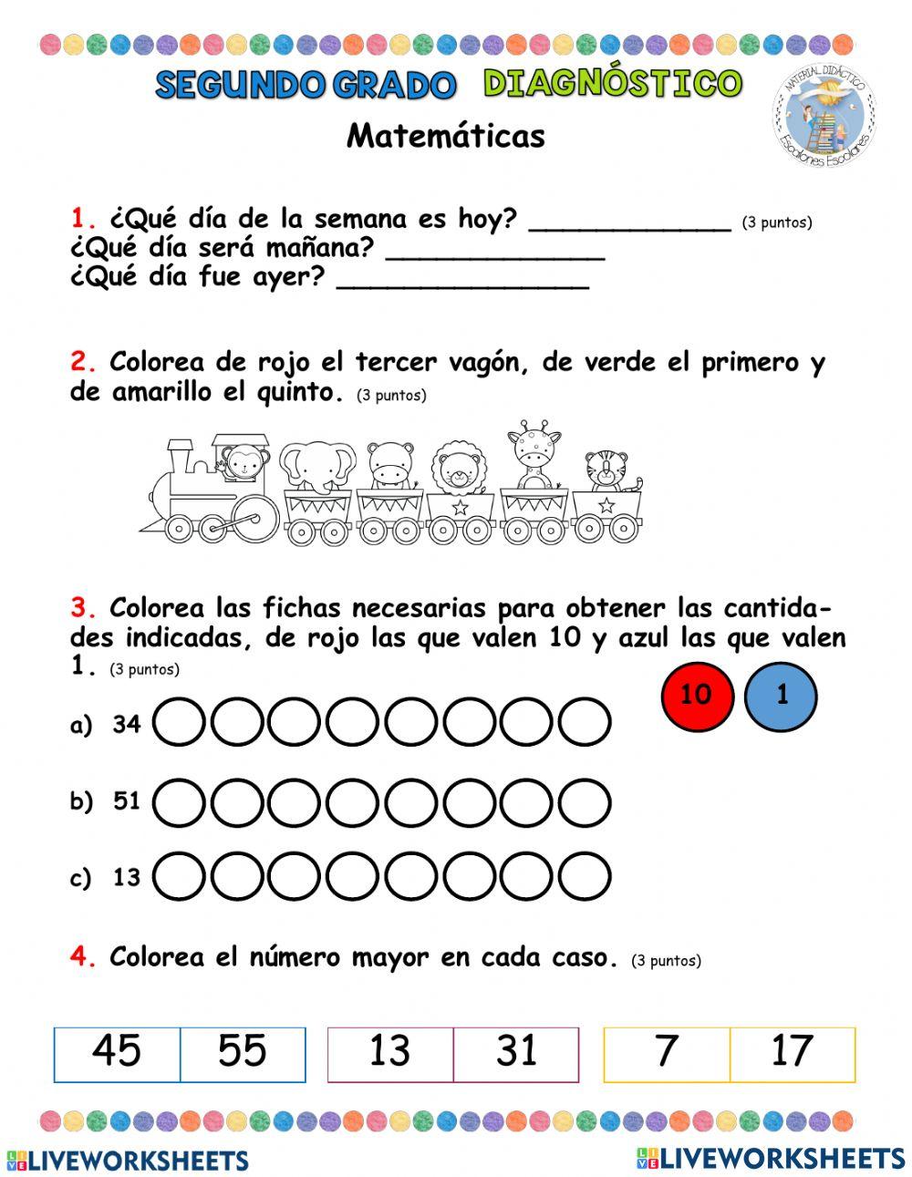 Diagnóstico de 2do de primaria