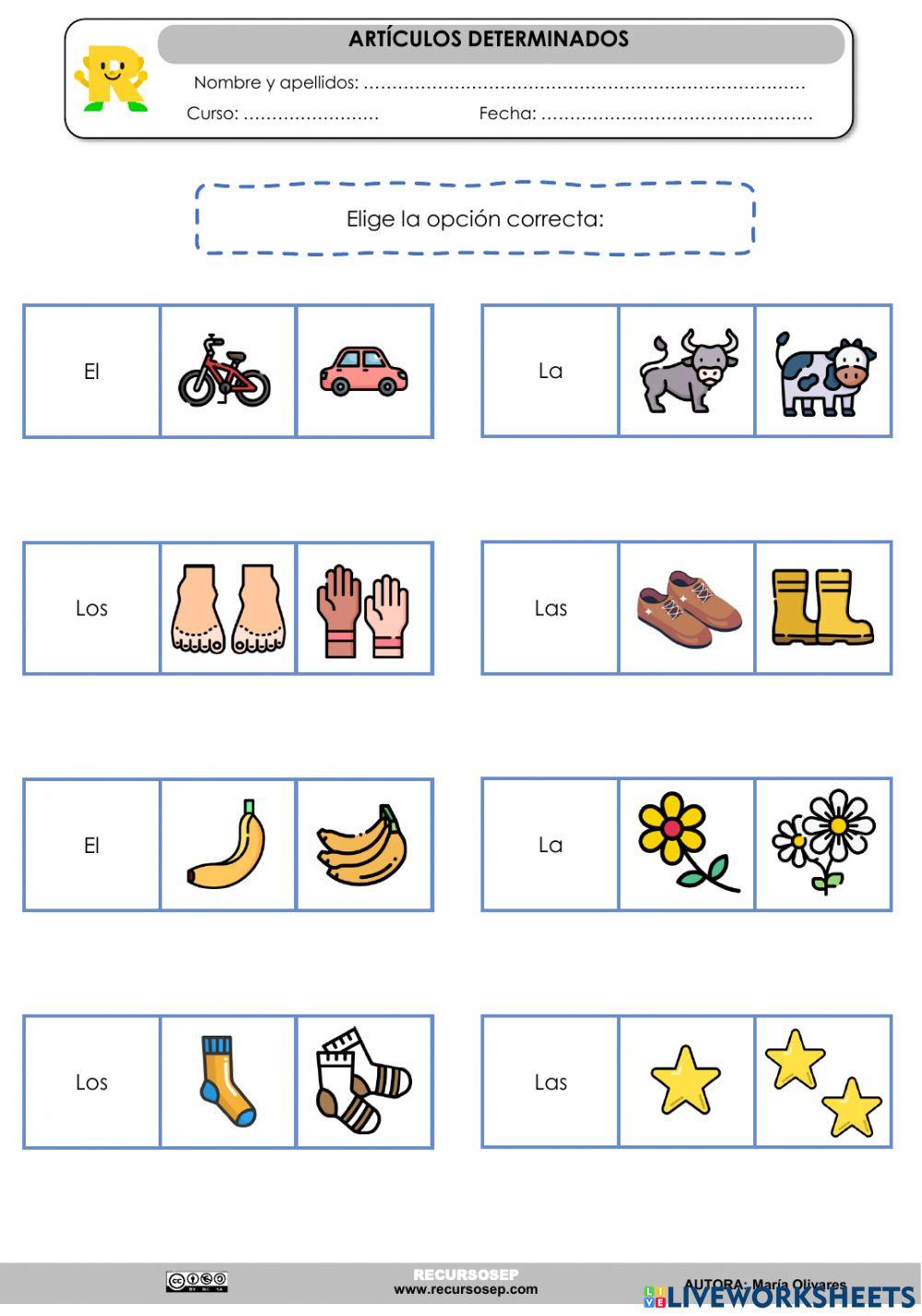 ARTÍCULOS DEFINIDOS