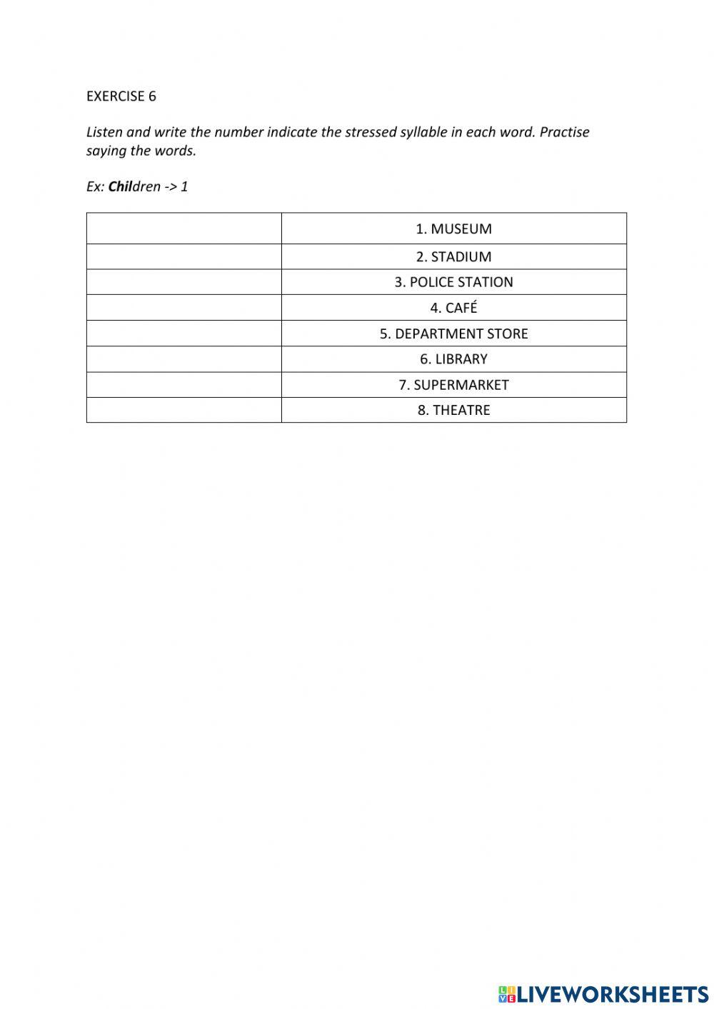 IE0, Unit 6, Listening and Speaking, Exercise 6