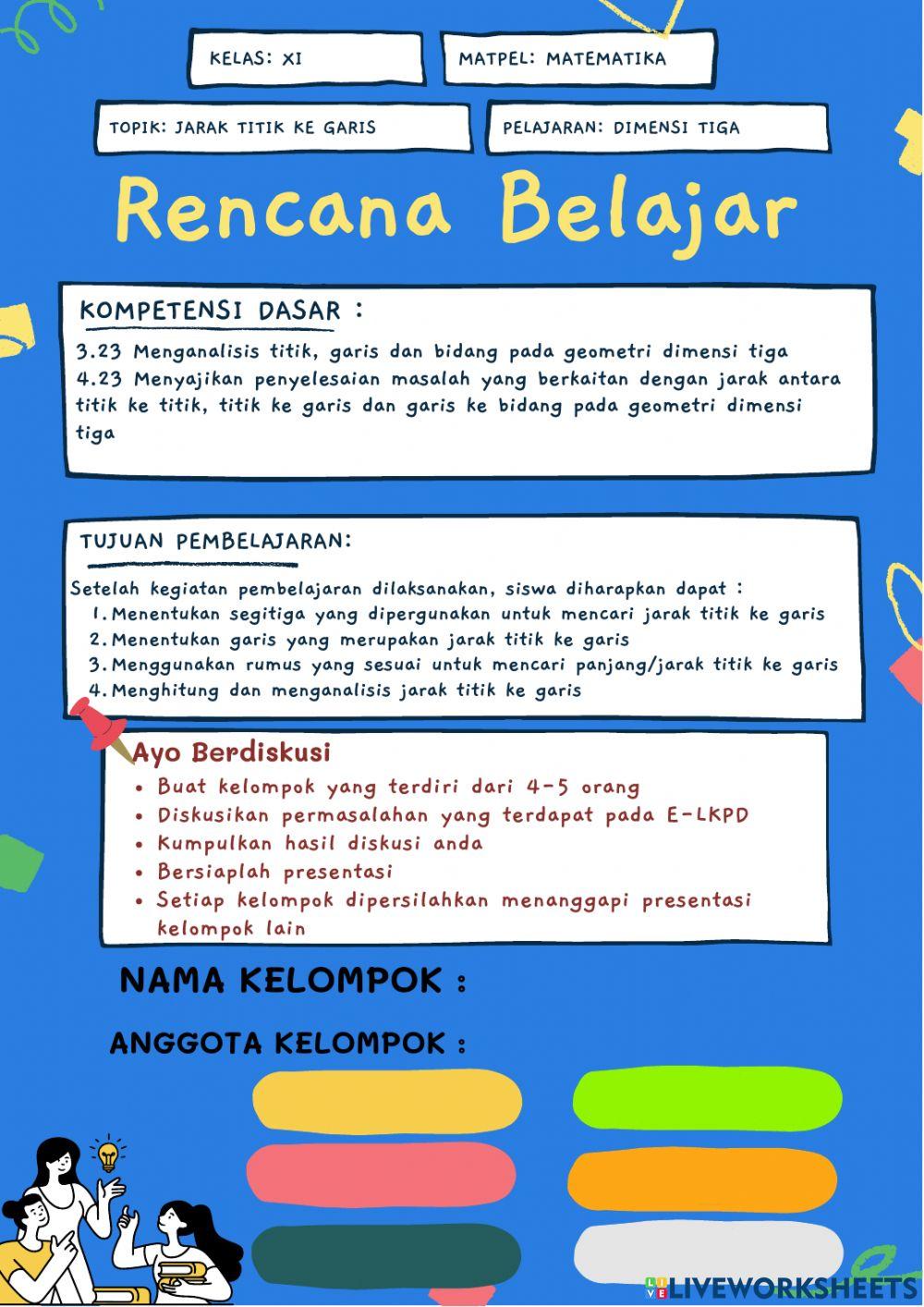 E-LKPD Jarak Titik Ke Garis