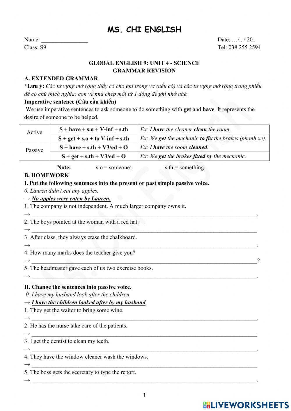 Viet Teacher-S9-Week 13-U4-Gram revision