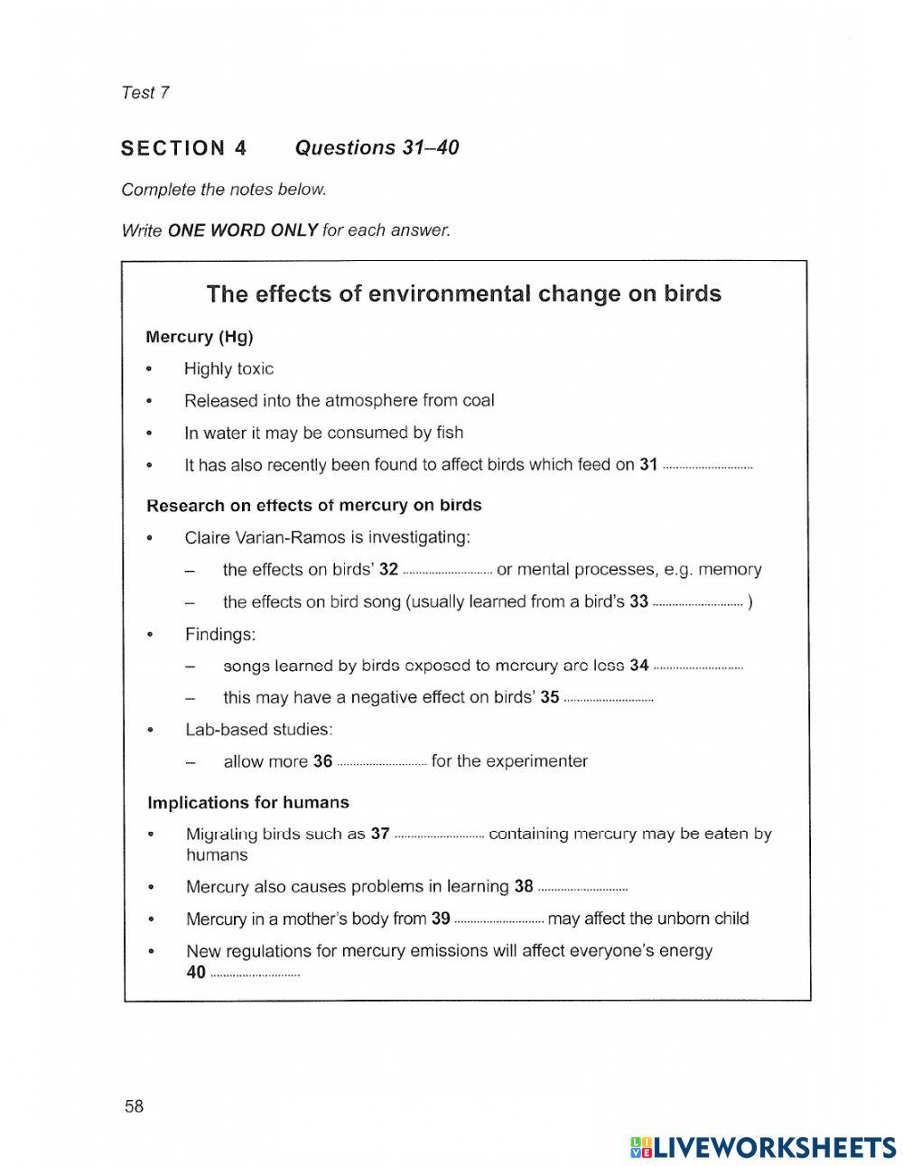 Listening environment