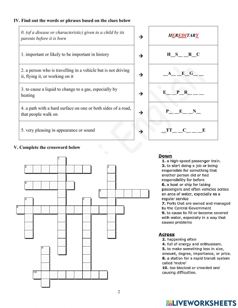 Foreign Teacher - S7 - Week 13 - U4 - Vocabulary revision
