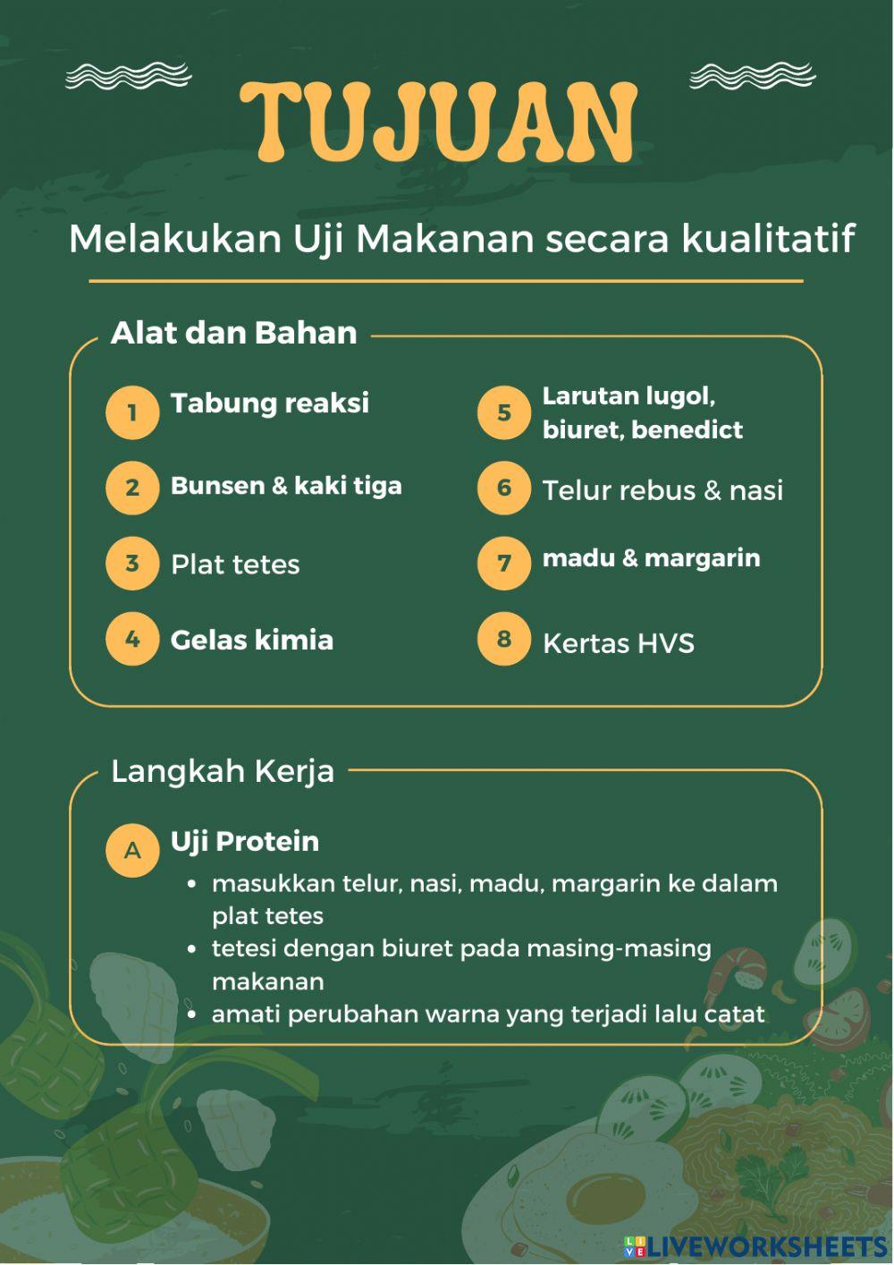 Praktikum Uji Kandungan Makanan