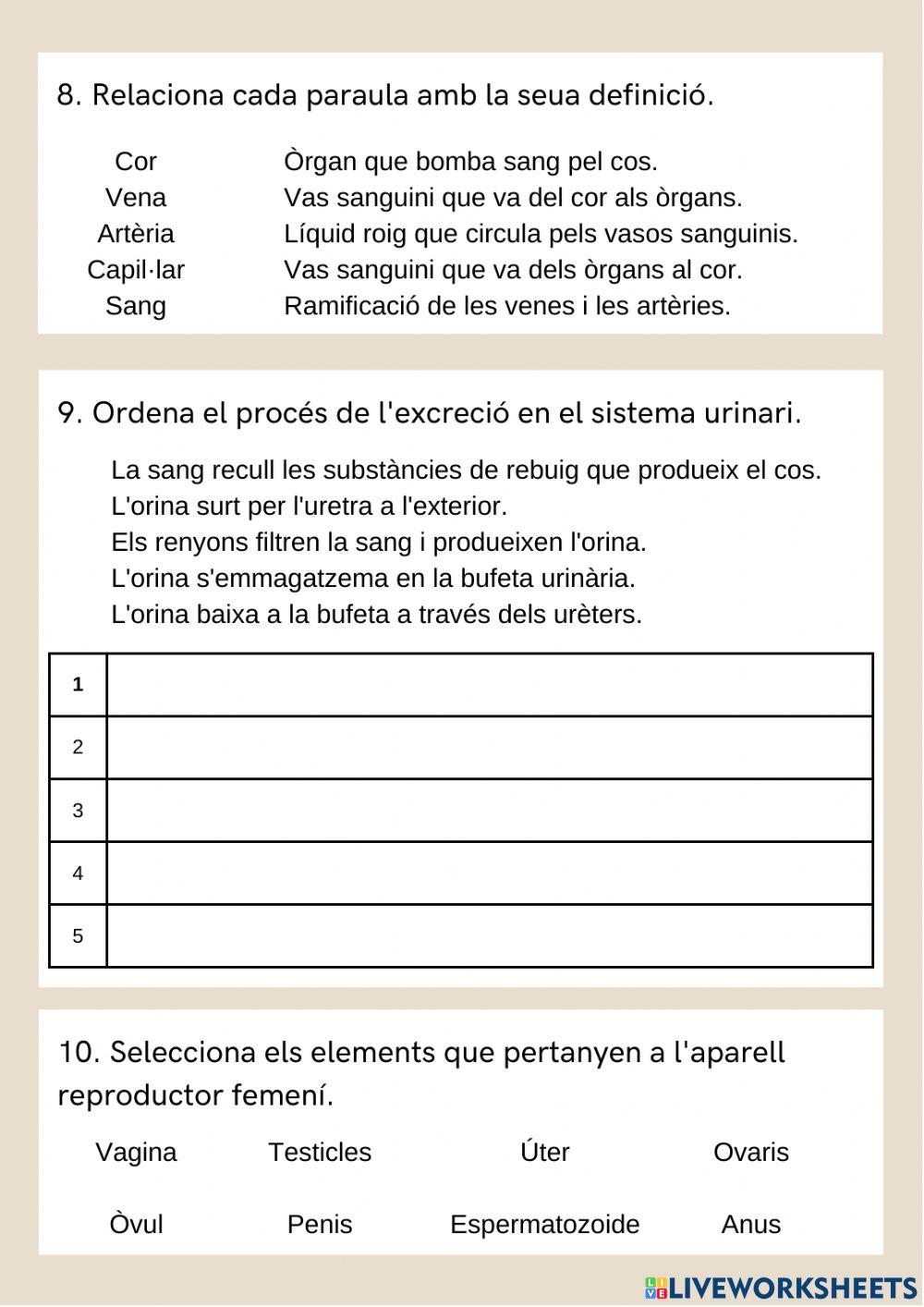 Les funcions vitals de les persones