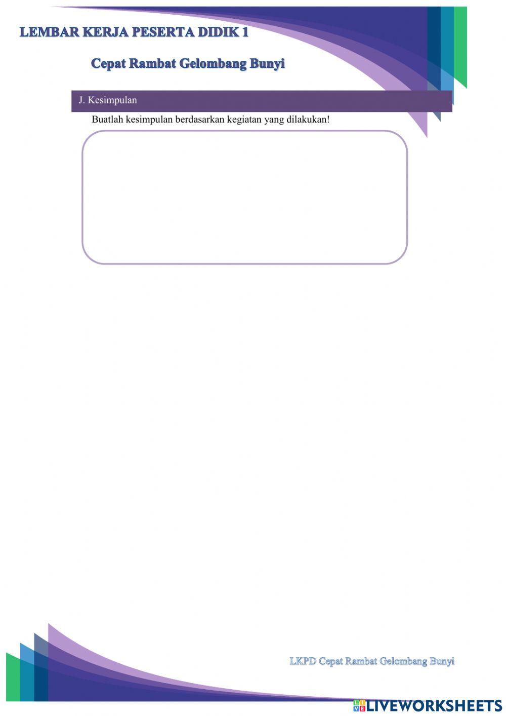 LKPD Cepat Rambat Bunyi