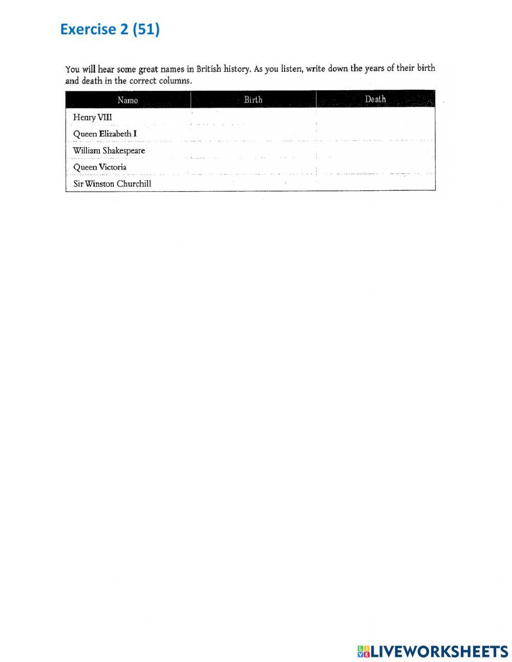 Listening to Money, Dates and Time