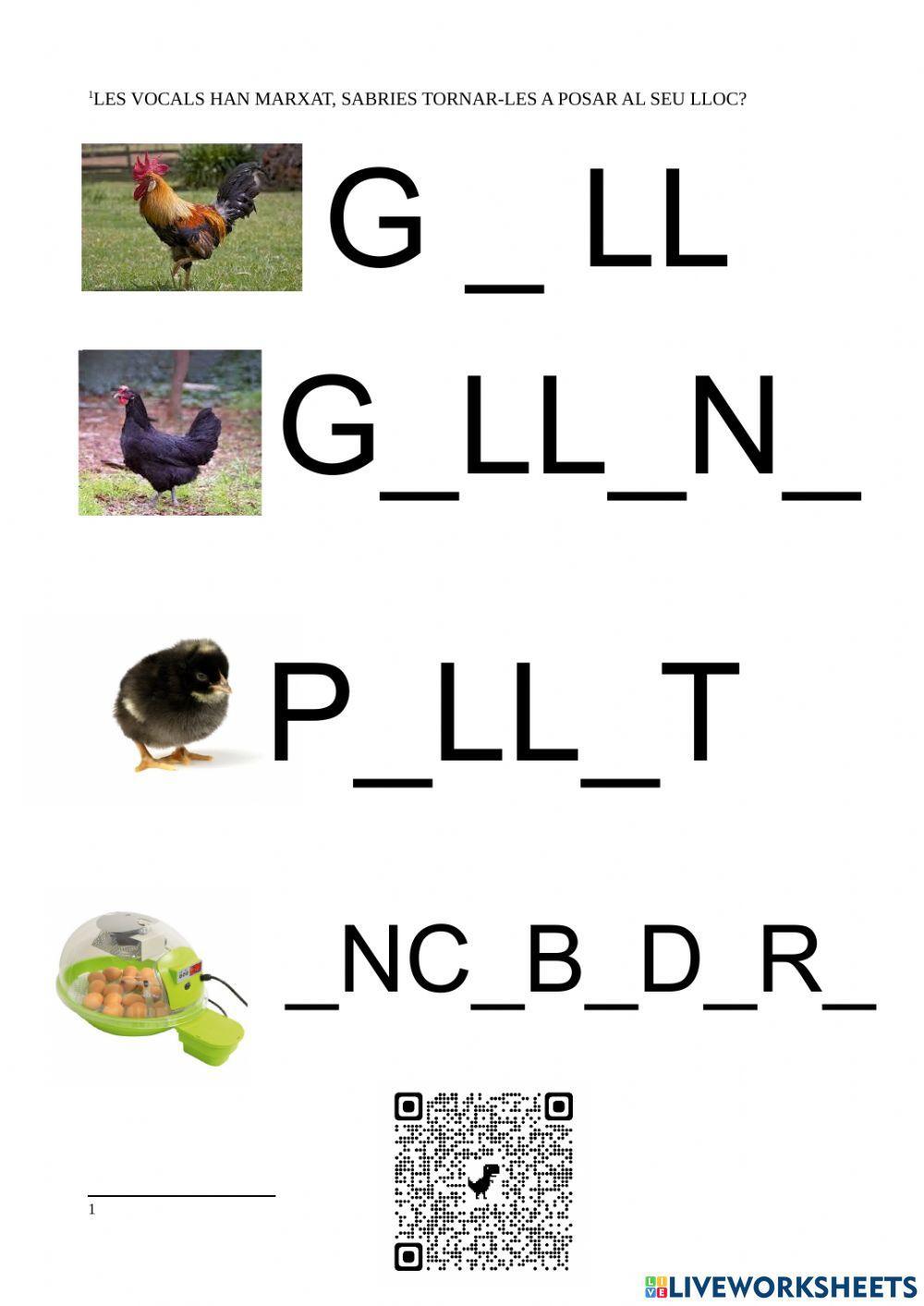 Posa les vocals que falten