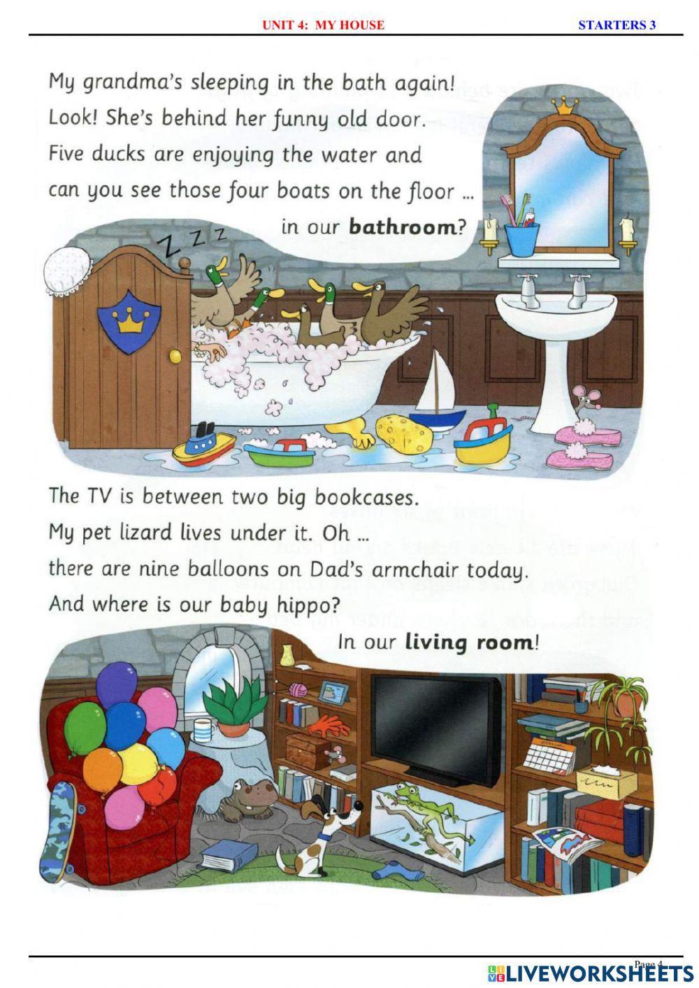 Starters 3 - Unit 4 - Story Funny House