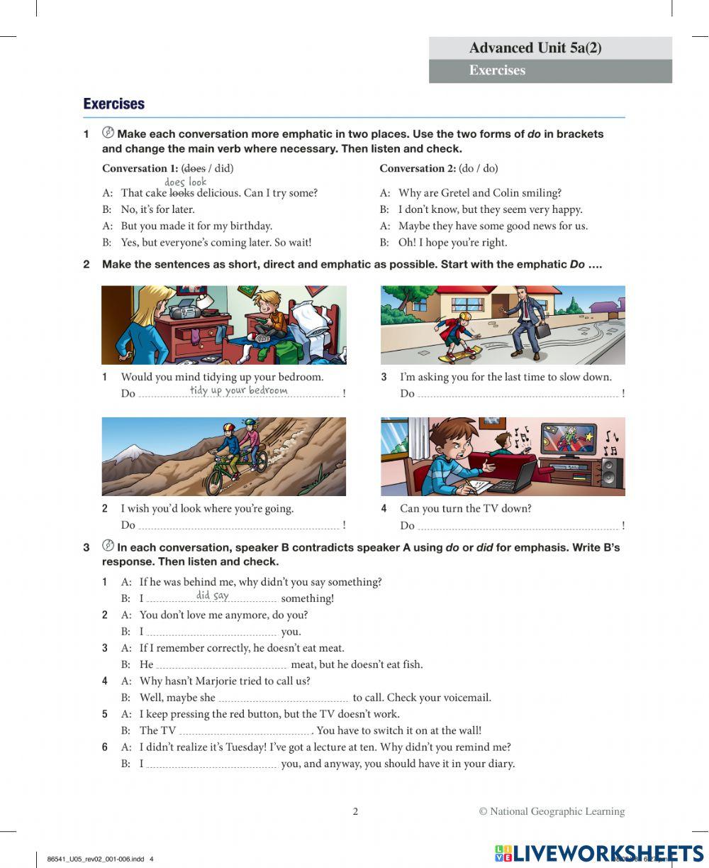 5a Emphatic str… | Free Interactive Worksheets | 2202571