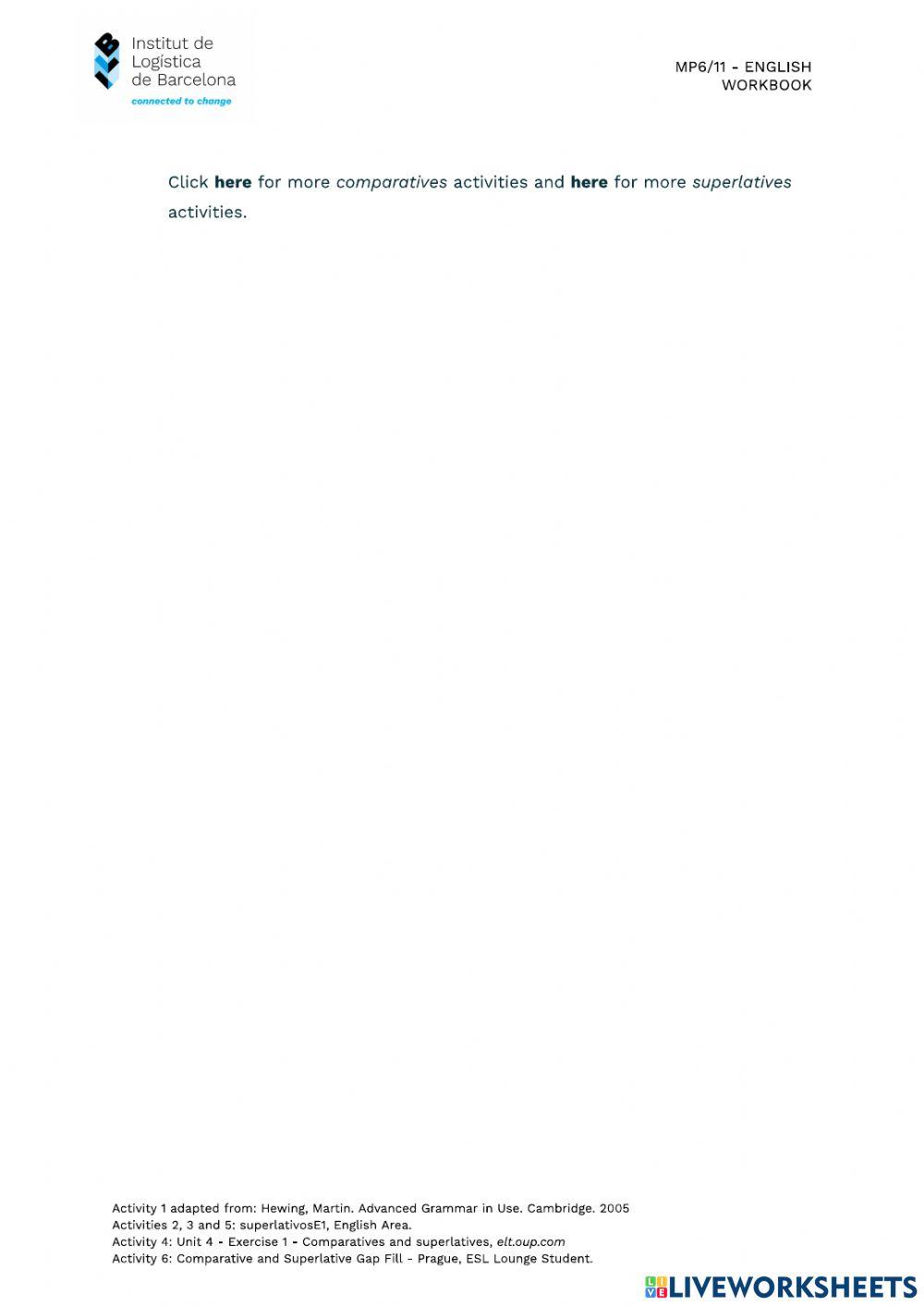 U.2. Grammar - Comparatives and Superlatives.