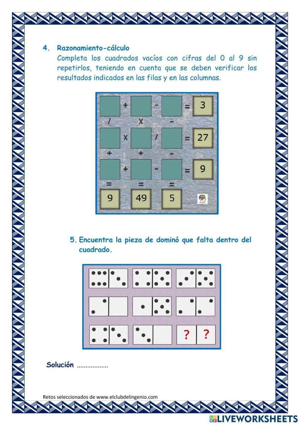 Retos matemáticos Retos matemáticos