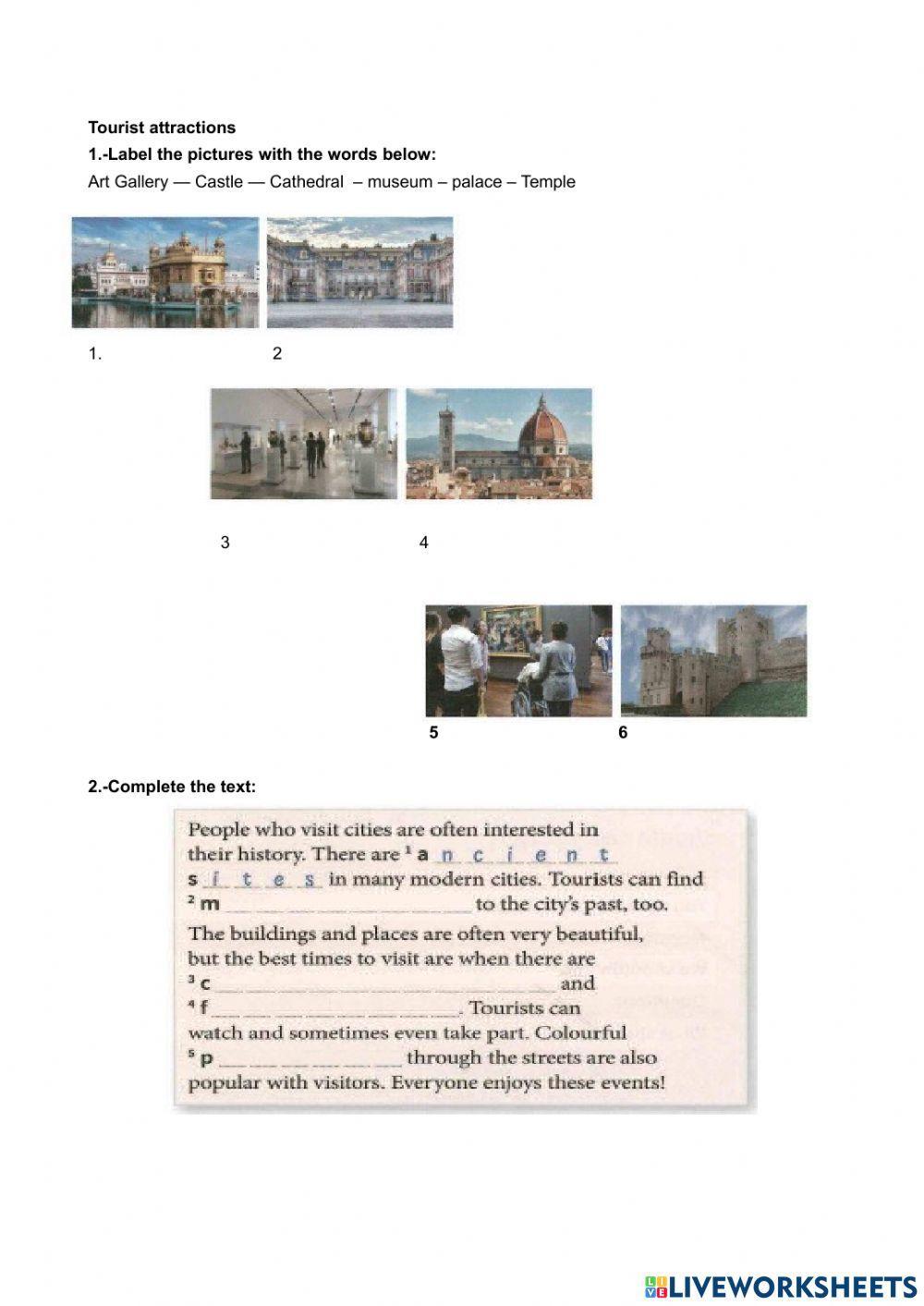 Tourist attractions and activities