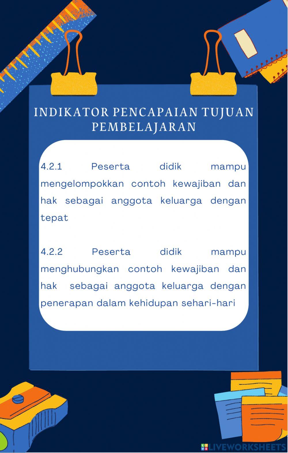 Kewajiban dan hak sebagai anggota keluarga