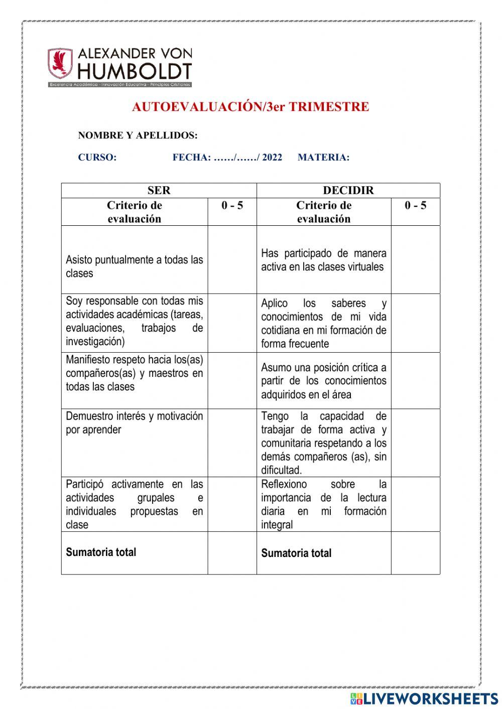 Autoevaluacion paralelo a-b