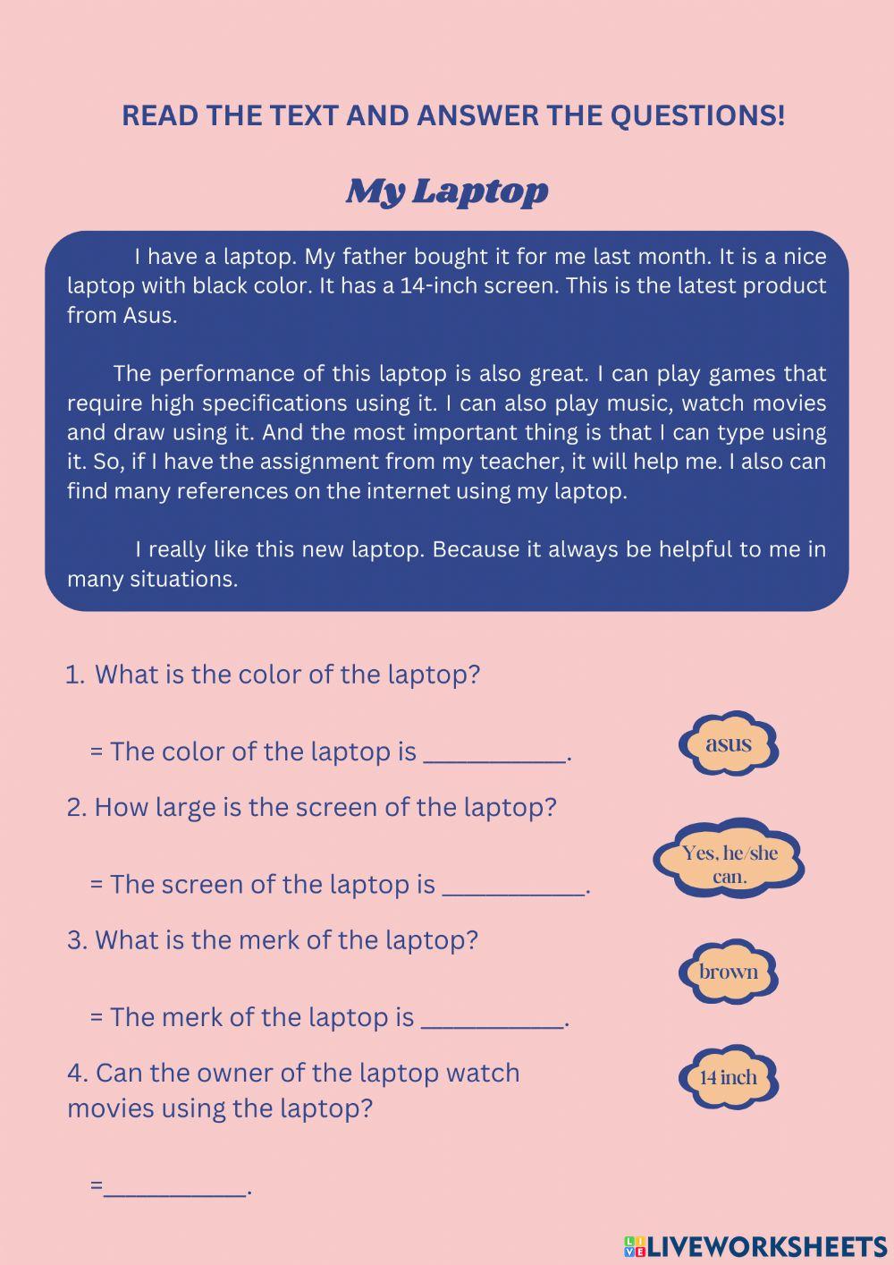 descriptive-text-schoolacc-live-worksheets
