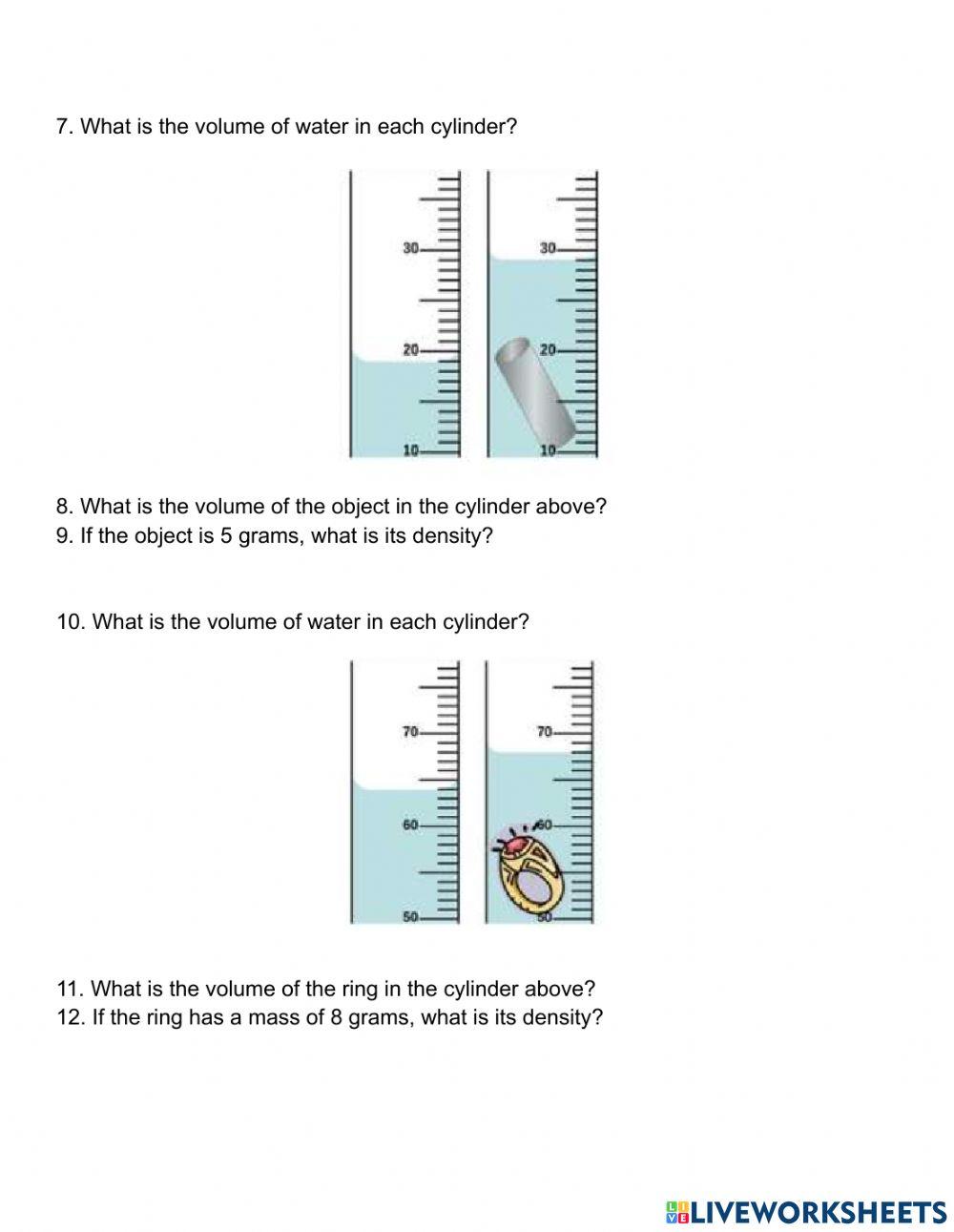 Volume - Density of Irregular Objects