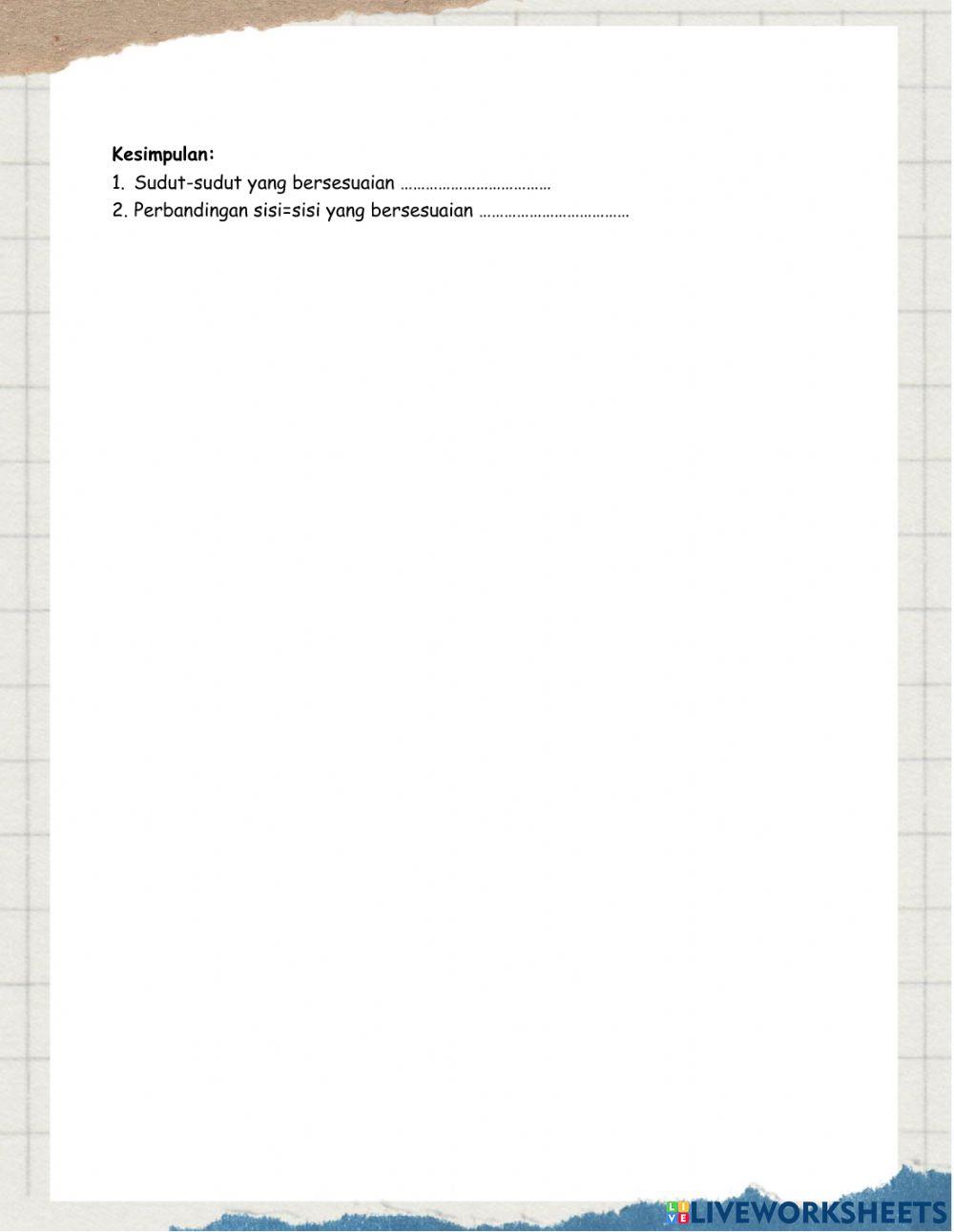 LKPD KESEBANGUNAN DUA BANGUN DATAR