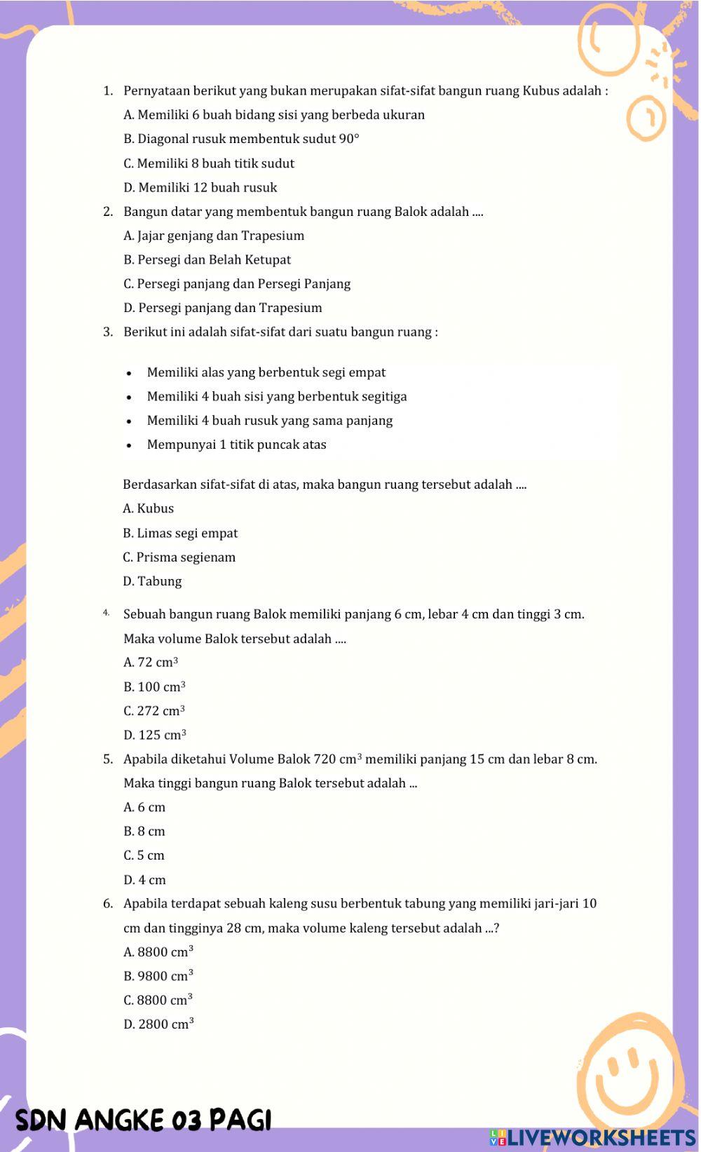 Ph matematika bangun ruang