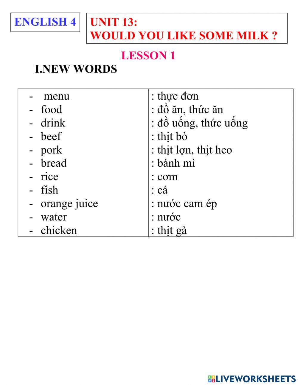 English 4-unit 13-lesson 1