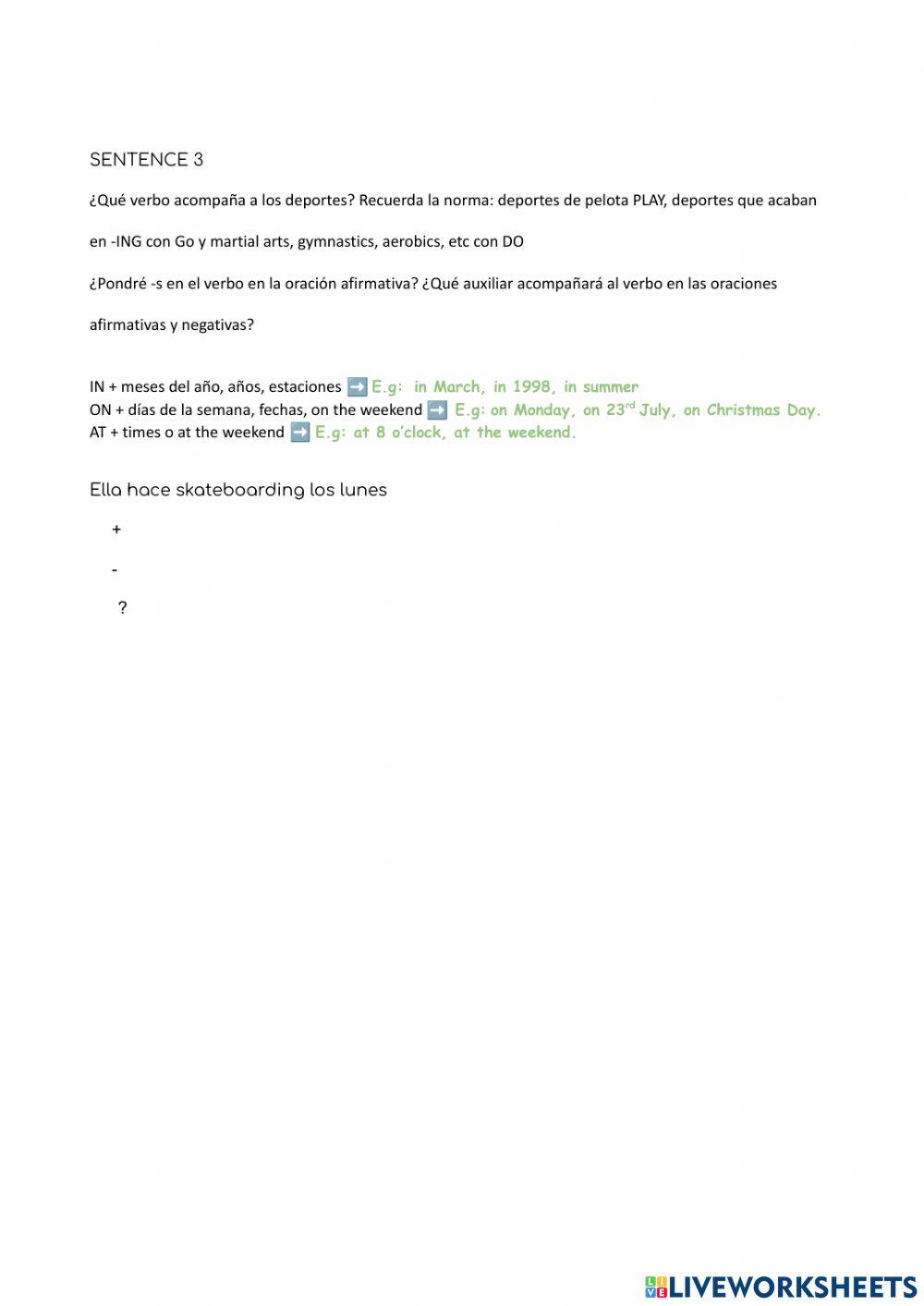 Revision present simple