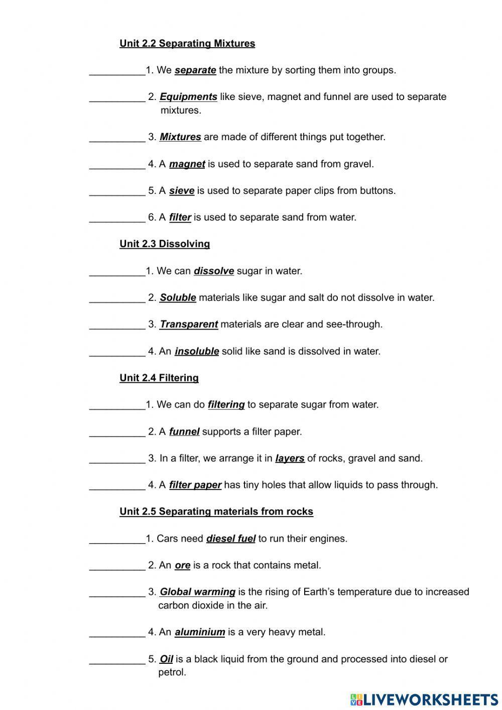 Unit 2 - Revision Test