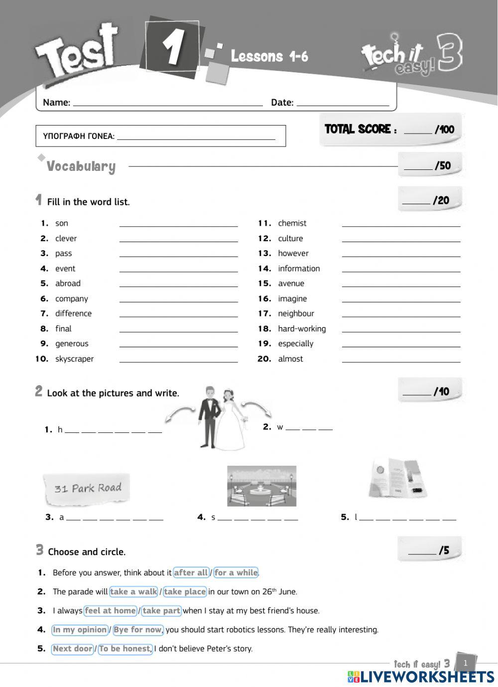 Tech it easy 3 lessons 1-6