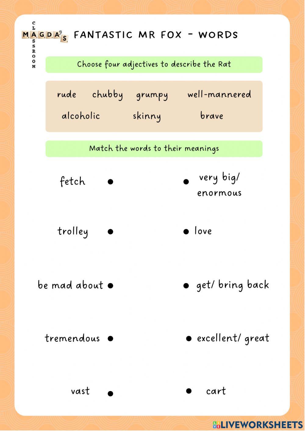 Fantastic Mr Fox - Quiz 5