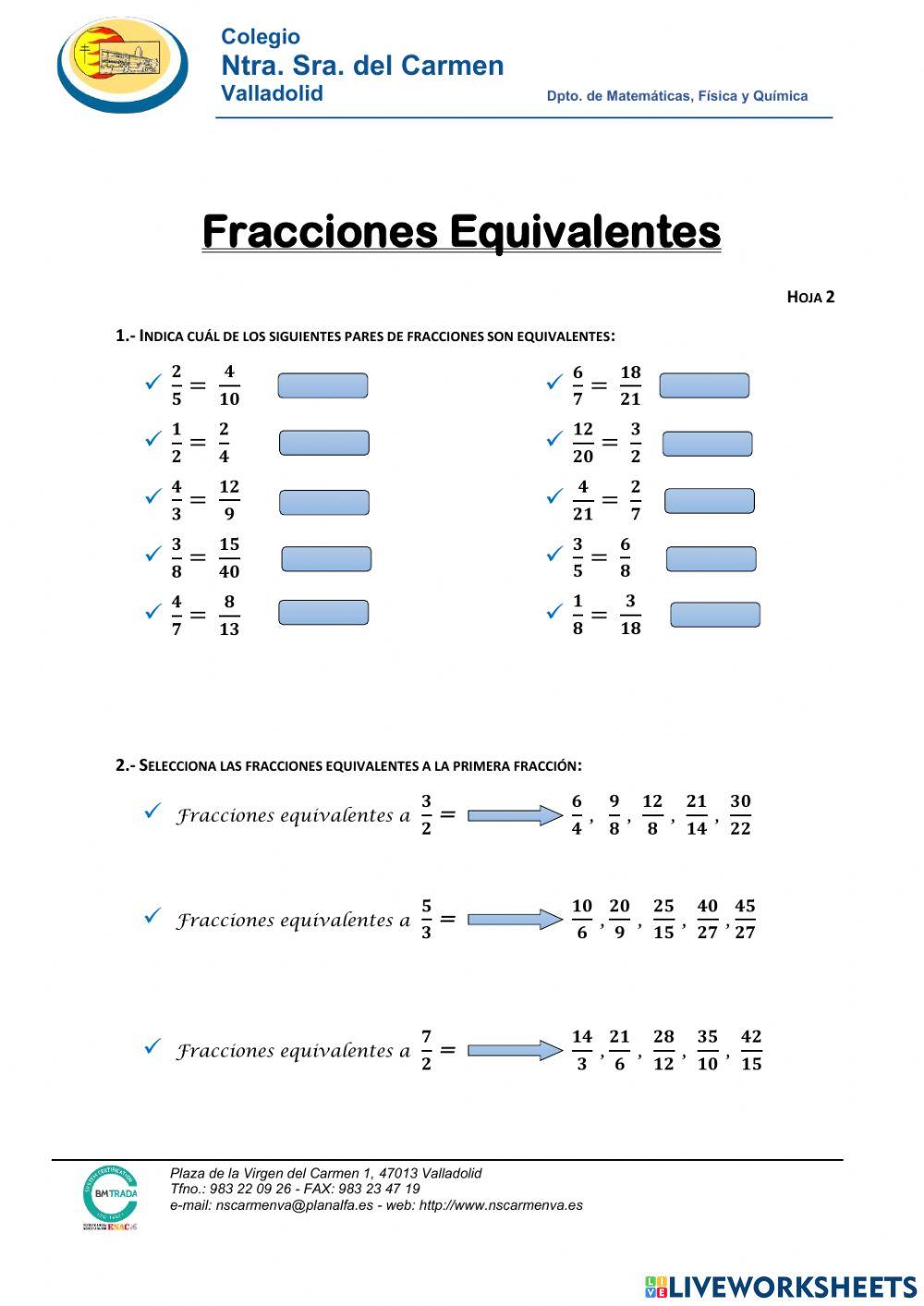 2203419 fracciones equivalentes graciarg