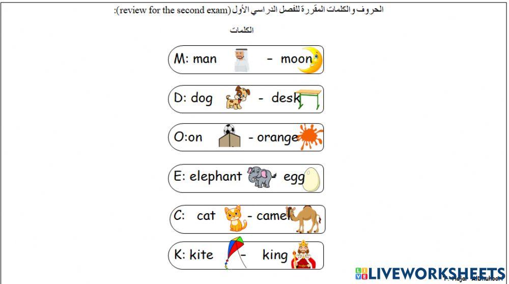 Review for 2nd english examm