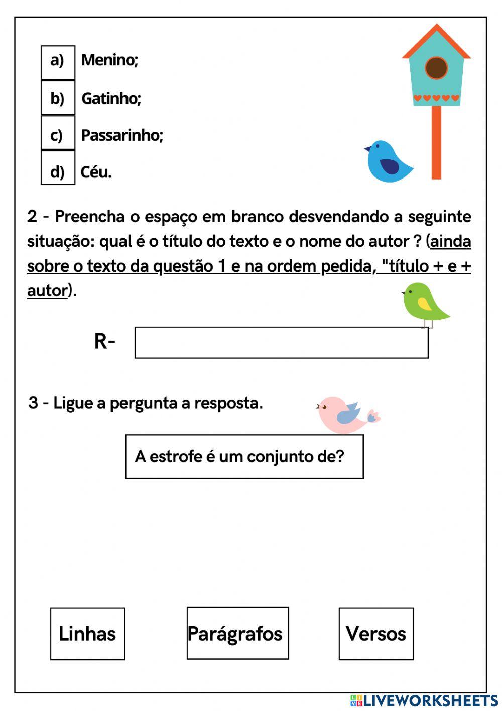Poemas: características
