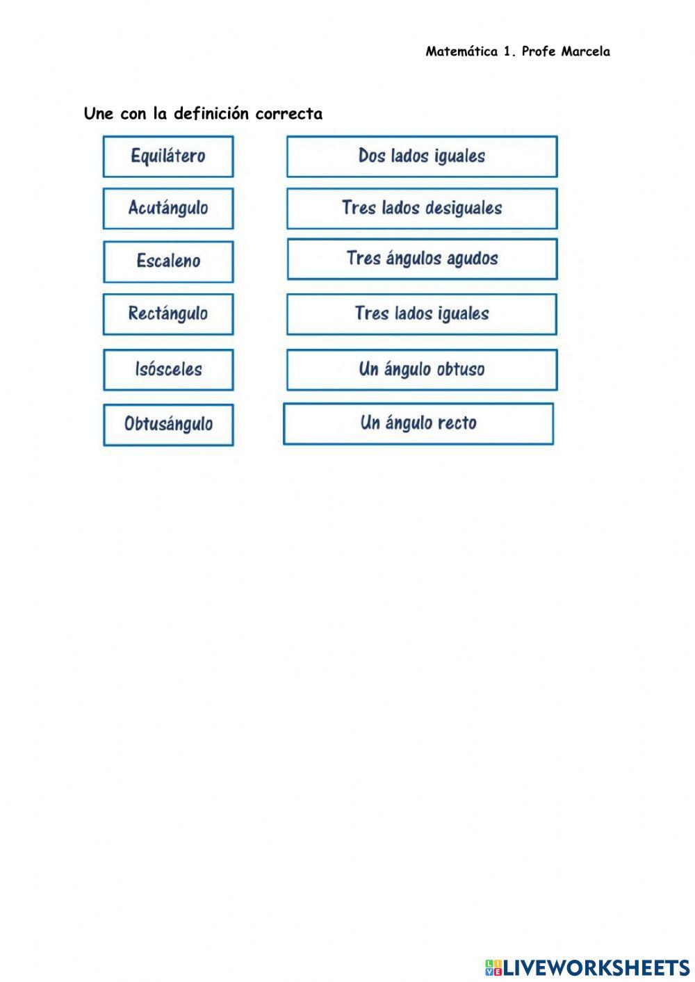 Clasificación de triángulos