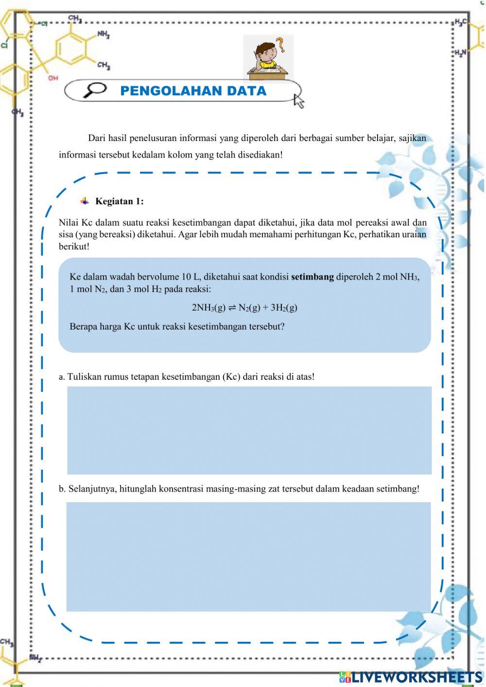 Tetapan Kesetimbangan Kimia