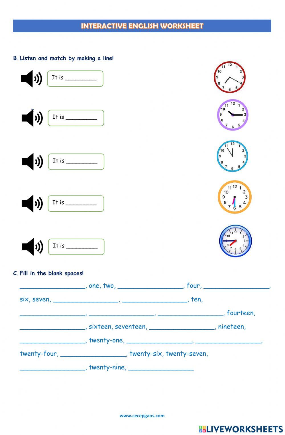 LKPD Interaktif Bahasa Inggris Tentang Telling Time