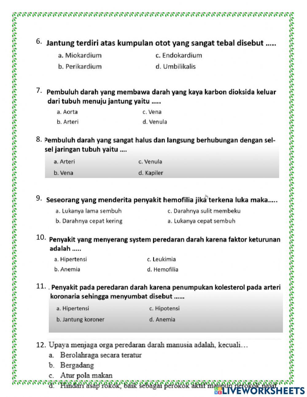Ulangan IPA Tema 4 Kelas 5