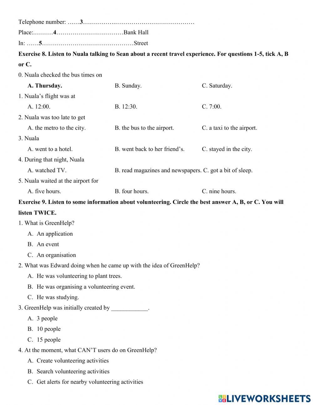 Listening Practice 1