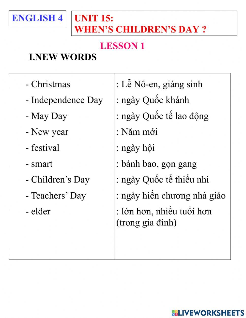 English 4- unit 15- lesson 15