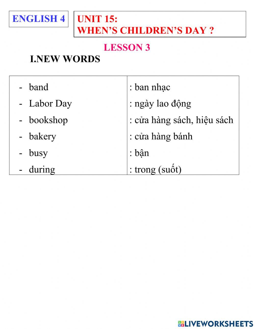 English 4- unit 15- lesson 3