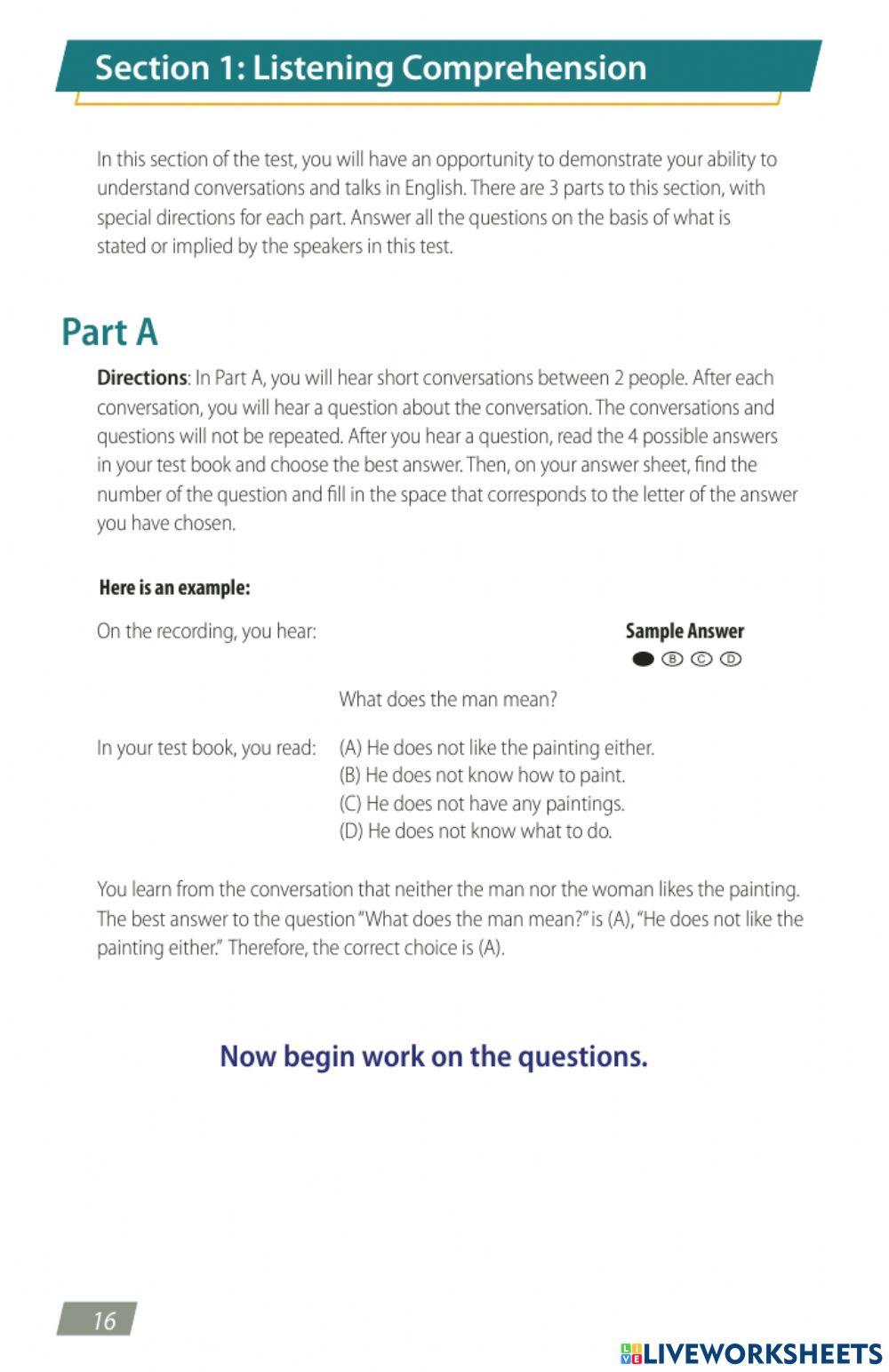 Toefl itp practice test 1