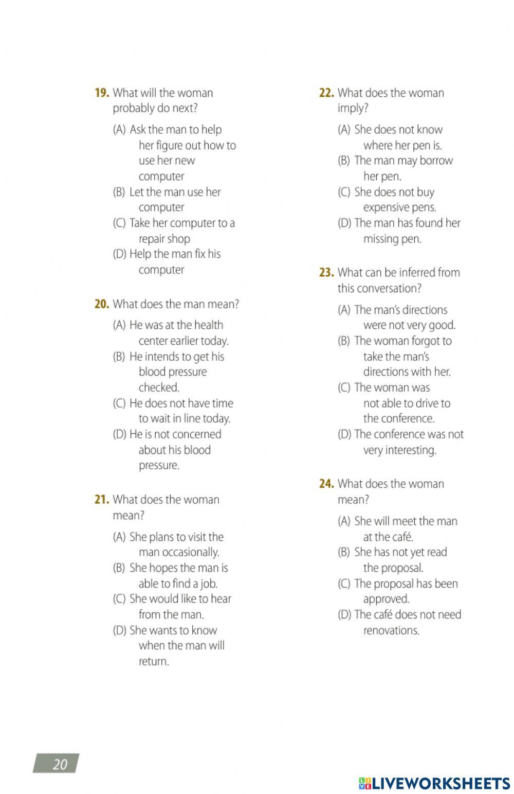 Toefl itp practice test 1