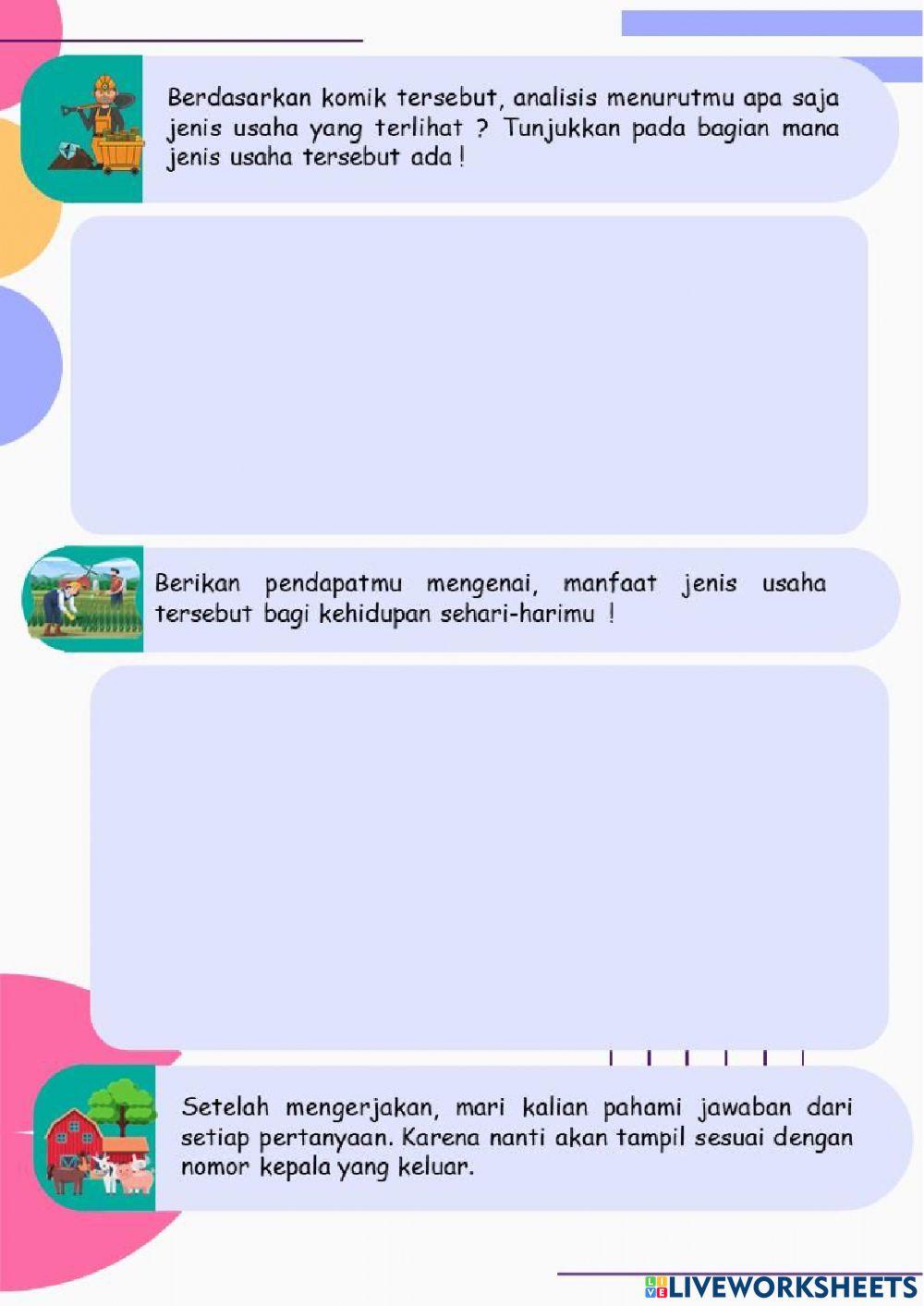 LKPD Jenis-Jenis Usaha Ekonomi Masyarakat