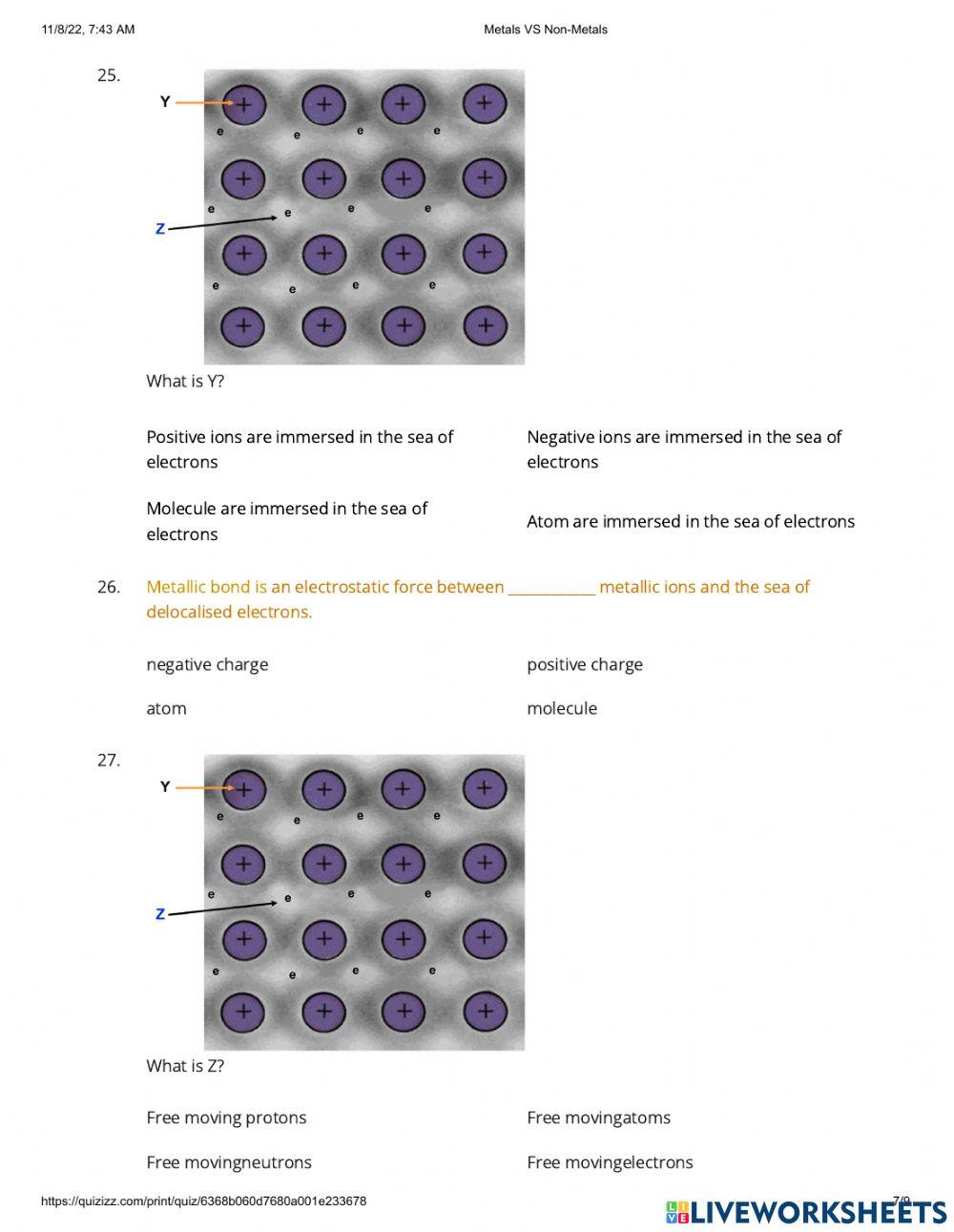 Metals VS Non-Metals