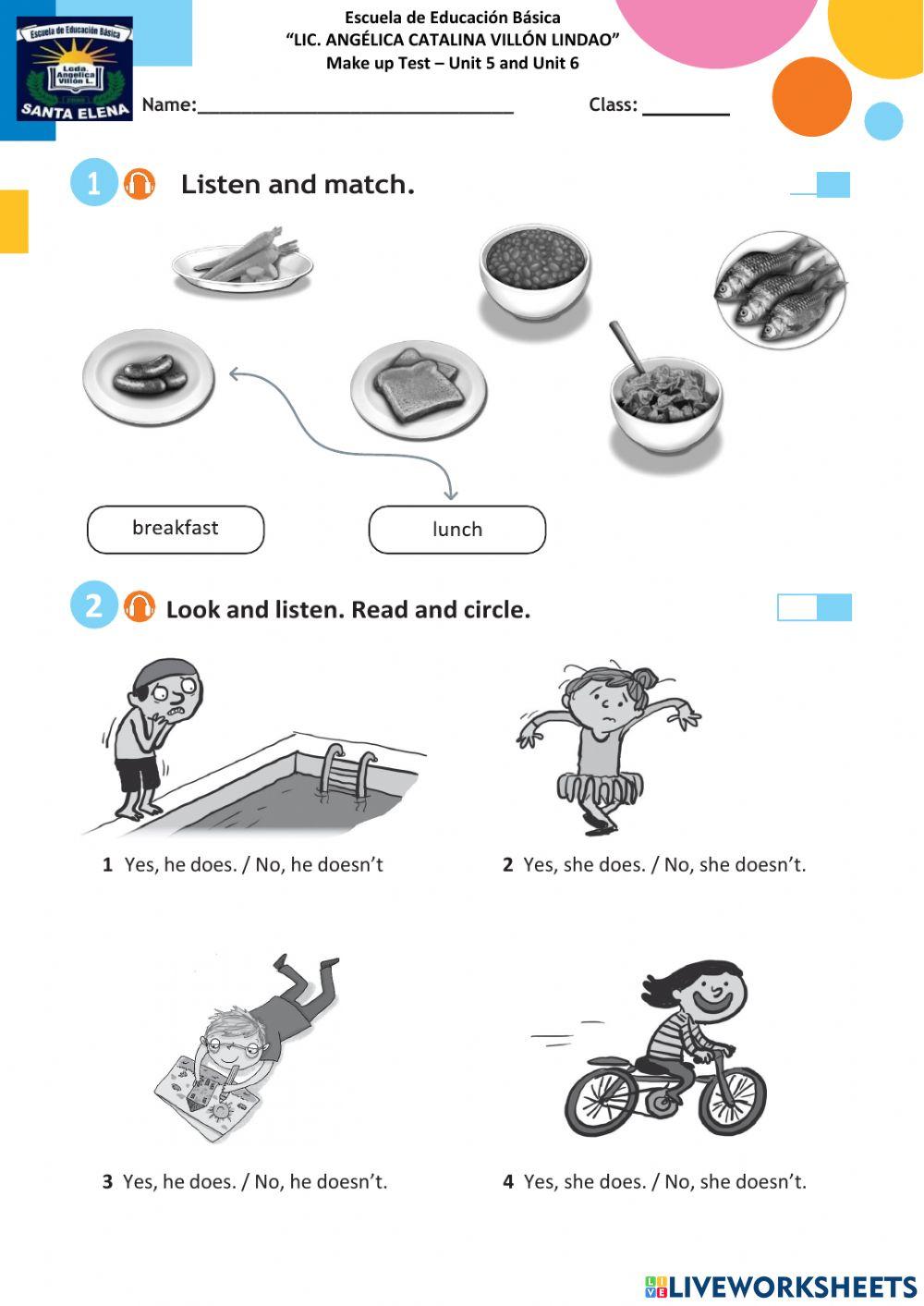 Ficha test tercer grado