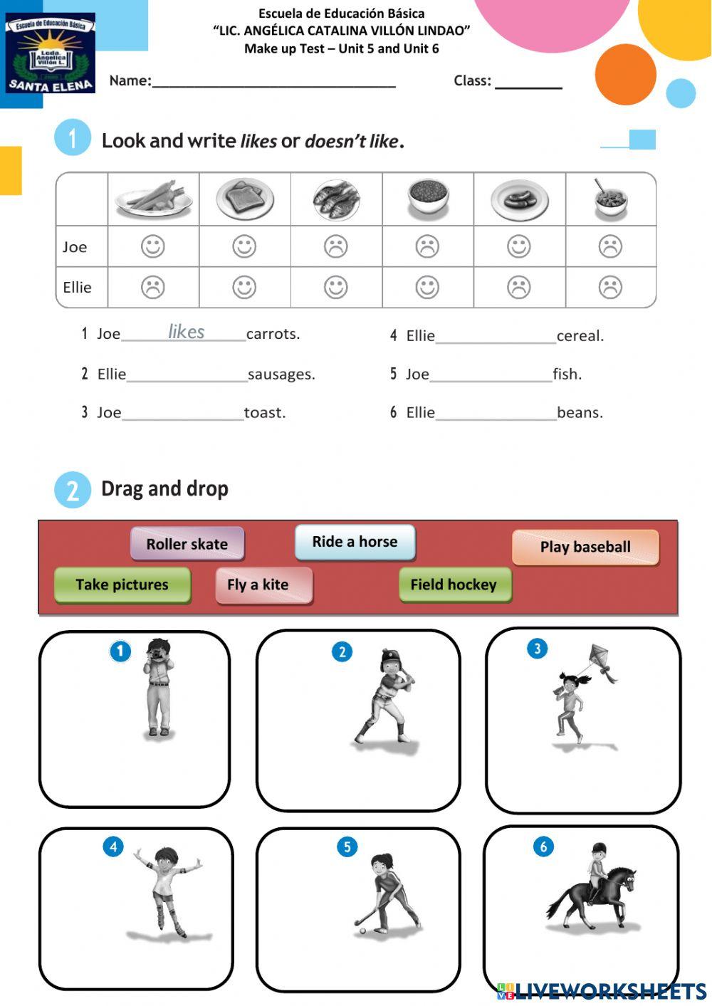 Ficha test tercer grado