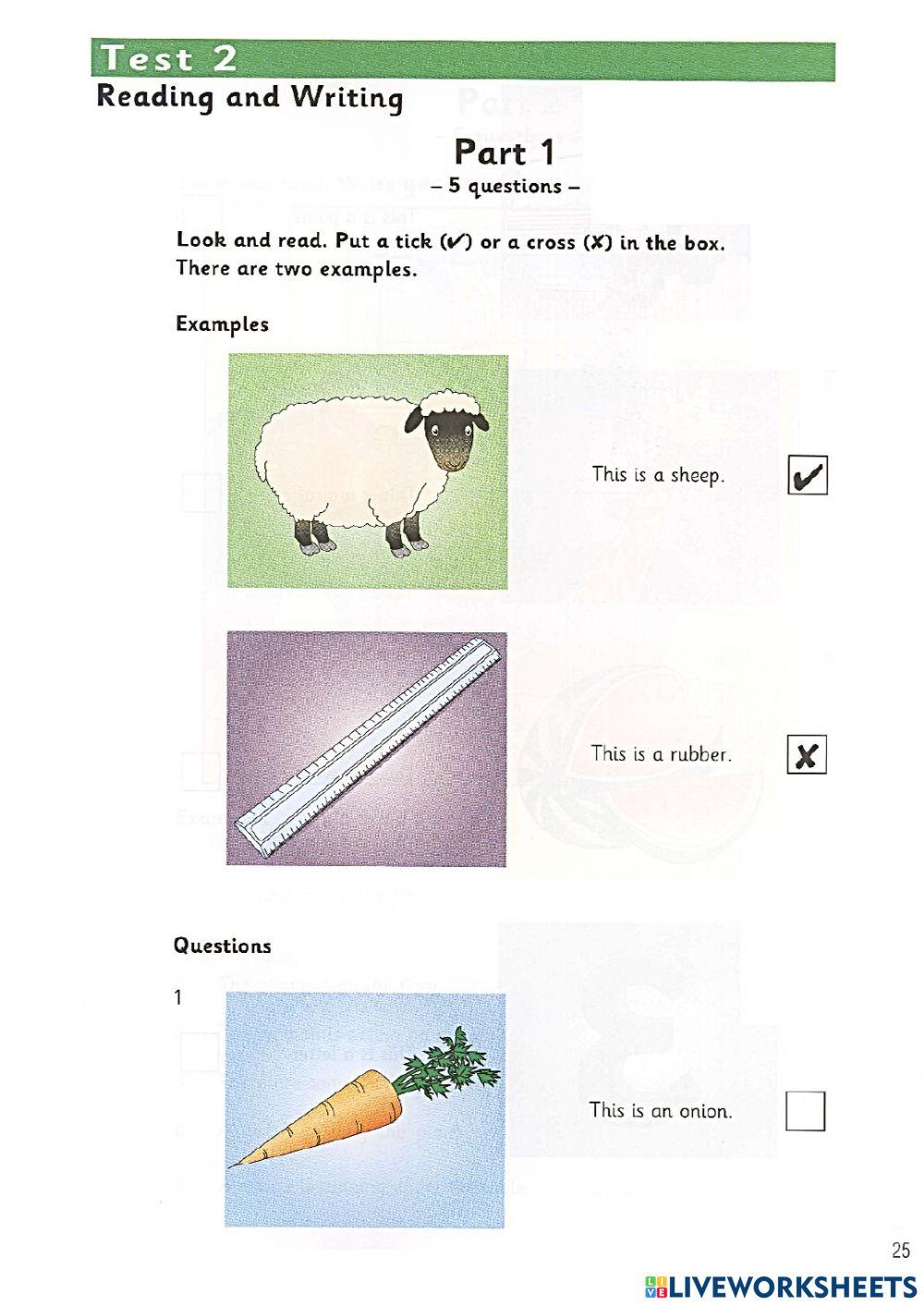 Explorer 2 - Big exam 2 - Reading and writing