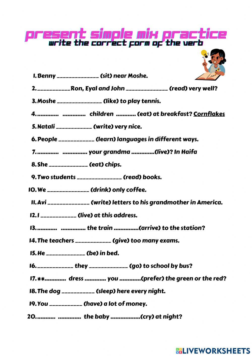 present simple level A